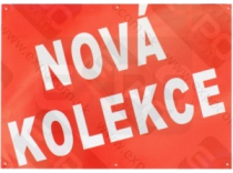 Banner NOVÁ KOLEKCE 68x48cm, červený