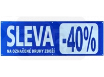 Banner 68x23cm, 'SLEVA -40%'