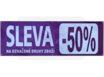 Banner 68x23cm, 'SLEVA -50%'