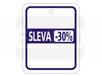 Visačky '-30%', bílo-modrá barva