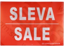 Banner 'SLEVA/SALE' 68x48cm, červený