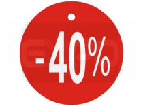 Visačky kulaté, Ø45mm, '-40%'