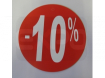 Cedule kulatá '-10%' Ø24cm