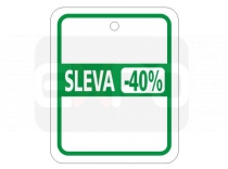 Visačky '-40%', zelená barva