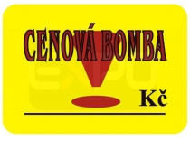 Visačky 52x75mm 'CENOVÁ BOMBA'