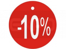 Visačky kulaté, Ø45mm, '-10%'