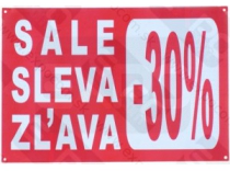 Cedule "SALE-SLEVA" 48x33cm