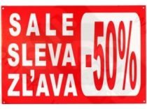 Cedule SALE-SLEVA 48x33cm