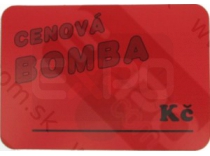 Visačky 105x74mm 'CENOVÁ BOMBA'