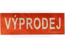 Banner VÝPRODEJ šířka99xvýška33cm, červený